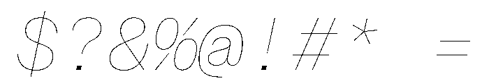 BrutGrotesqueMono LineItalic Font OTHER CHARS