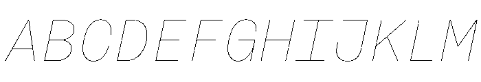 BrutGrotesqueMono LineItalic Font UPPERCASE