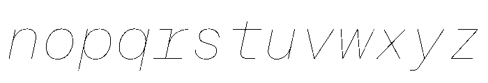 BrutGrotesqueMono LineItalic Font LOWERCASE