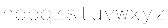 BrutGrotesqueMono Line Font LOWERCASE