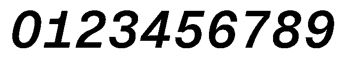 BrutGrotesqueMono MediumItalic Font OTHER CHARS