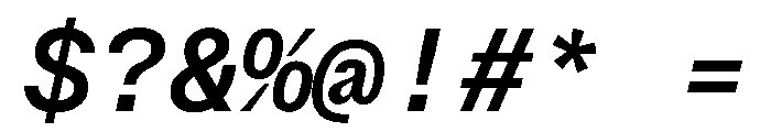 BrutGrotesqueMono MediumItalic Font OTHER CHARS