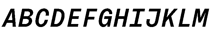 BrutGrotesqueMono MediumItalic Font UPPERCASE