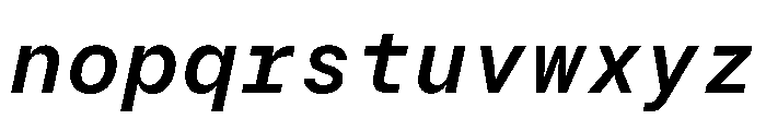 BrutGrotesqueMono MediumItalic Font LOWERCASE