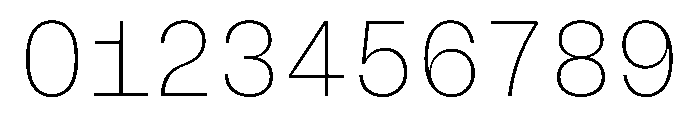 BrutGrotesqueMono Thin Font OTHER CHARS