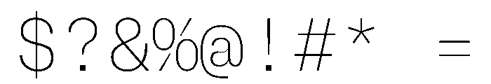 BrutGrotesqueMono Thin Font OTHER CHARS