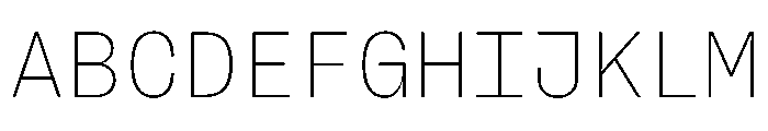 BrutGrotesqueMono Thin Font UPPERCASE