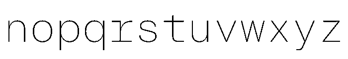 BrutGrotesqueMono Thin Font LOWERCASE