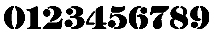 Brag Stencil Font OTHER CHARS