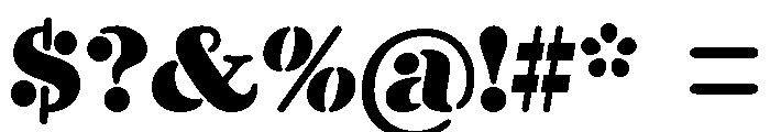 Brag Stencil Font OTHER CHARS