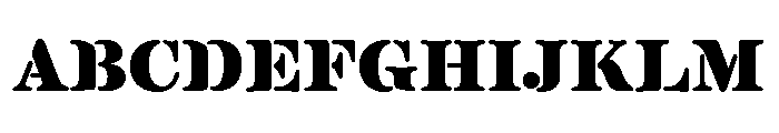 Brag Stencil Font UPPERCASE