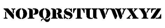 Brag Stencil Font UPPERCASE