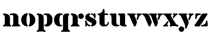 Brag Stencil Font LOWERCASE