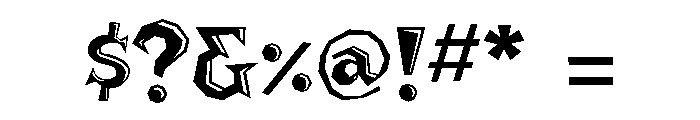 Brainhead Regular Font OTHER CHARS