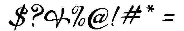 Brass Script Regular Font OTHER CHARS
