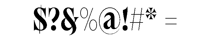 Brillante Bold Font OTHER CHARS