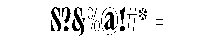 Brillante Condensed Bold Font OTHER CHARS