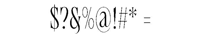 Brillante Condensed Light Font OTHER CHARS