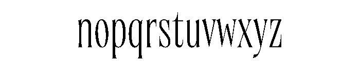Brillante Condensed Light Font LOWERCASE