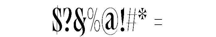 Brillante Condensed Regular Font OTHER CHARS