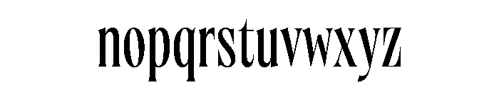 Brillante Condensed Regular Font LOWERCASE