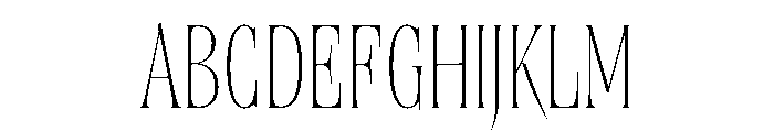 Brillante Condensed Thin Font UPPERCASE