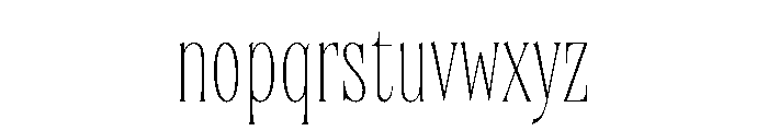 Brillante Condensed Thin Font LOWERCASE
