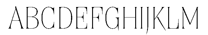 Brillante Thin Font UPPERCASE