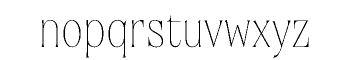 Brillante Thin Font LOWERCASE