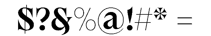 Brillante Wide Bold Font OTHER CHARS