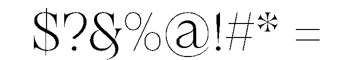 Brillante Wide Light Font OTHER CHARS