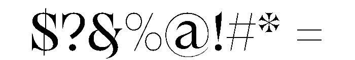 Brillante Wide Regular Font OTHER CHARS