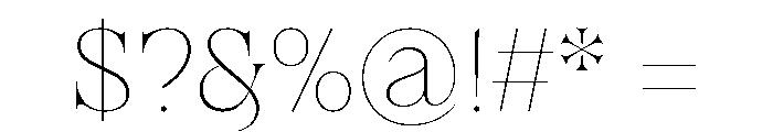 Brillante Wide Thin Font OTHER CHARS