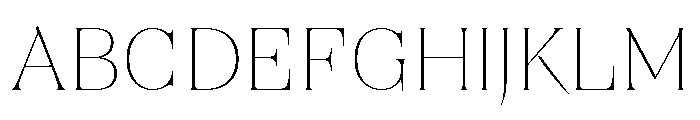 Brillante Wide Thin Font UPPERCASE