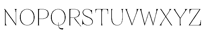 Brillante Wide Thin Font UPPERCASE