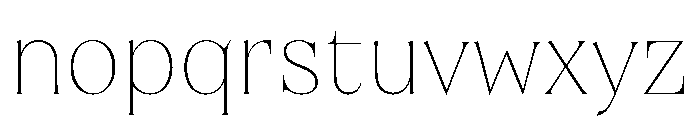 Brillante Wide Thin Font LOWERCASE