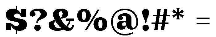 British Slab Bold Font OTHER CHARS