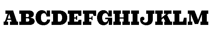 British Slab Bold Font UPPERCASE