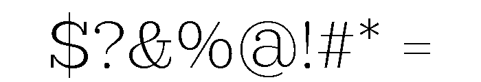 British Slab Light Font OTHER CHARS