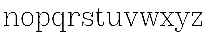 British Slab Light Font LOWERCASE