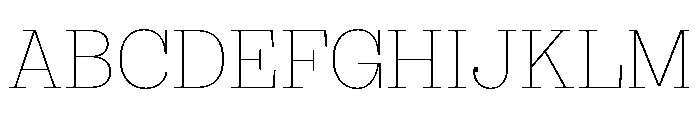 British Slab Thin Font UPPERCASE