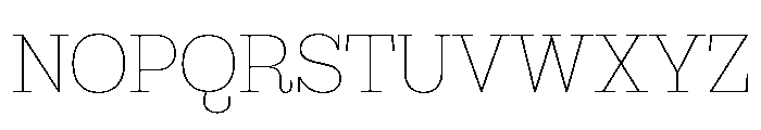 British Slab Thin Font UPPERCASE