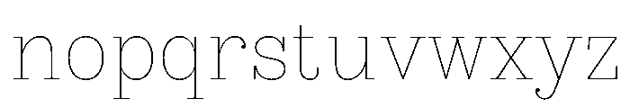 British Slab Thin Font LOWERCASE