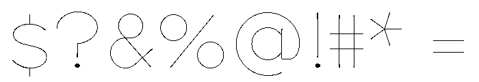 Broadacre Hairline 0 Font OTHER CHARS