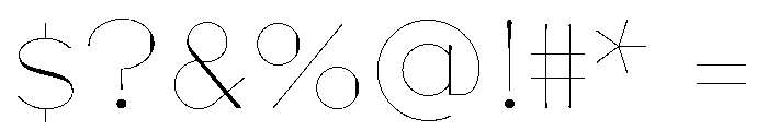 Broadacre Hairline 1 Font OTHER CHARS
