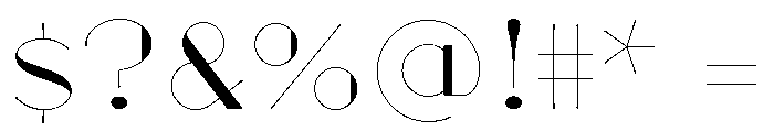 Broadacre Hairline 2 Font OTHER CHARS