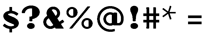 Broadacre Regular 3 Font OTHER CHARS