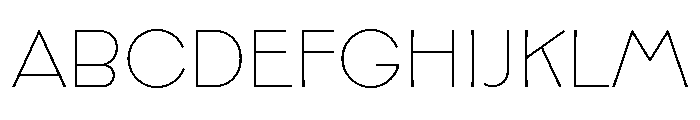 Broadacre Thin 0 Font UPPERCASE