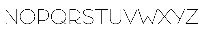Broadacre Thin 0 Font UPPERCASE