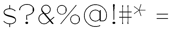 Broadacre Thin 1 Font OTHER CHARS